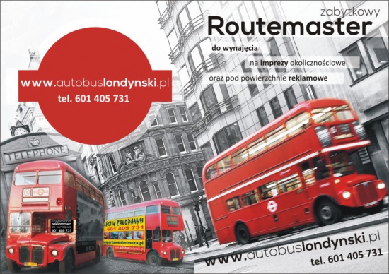 Zabytkowy londyński Autobus Routemaster 